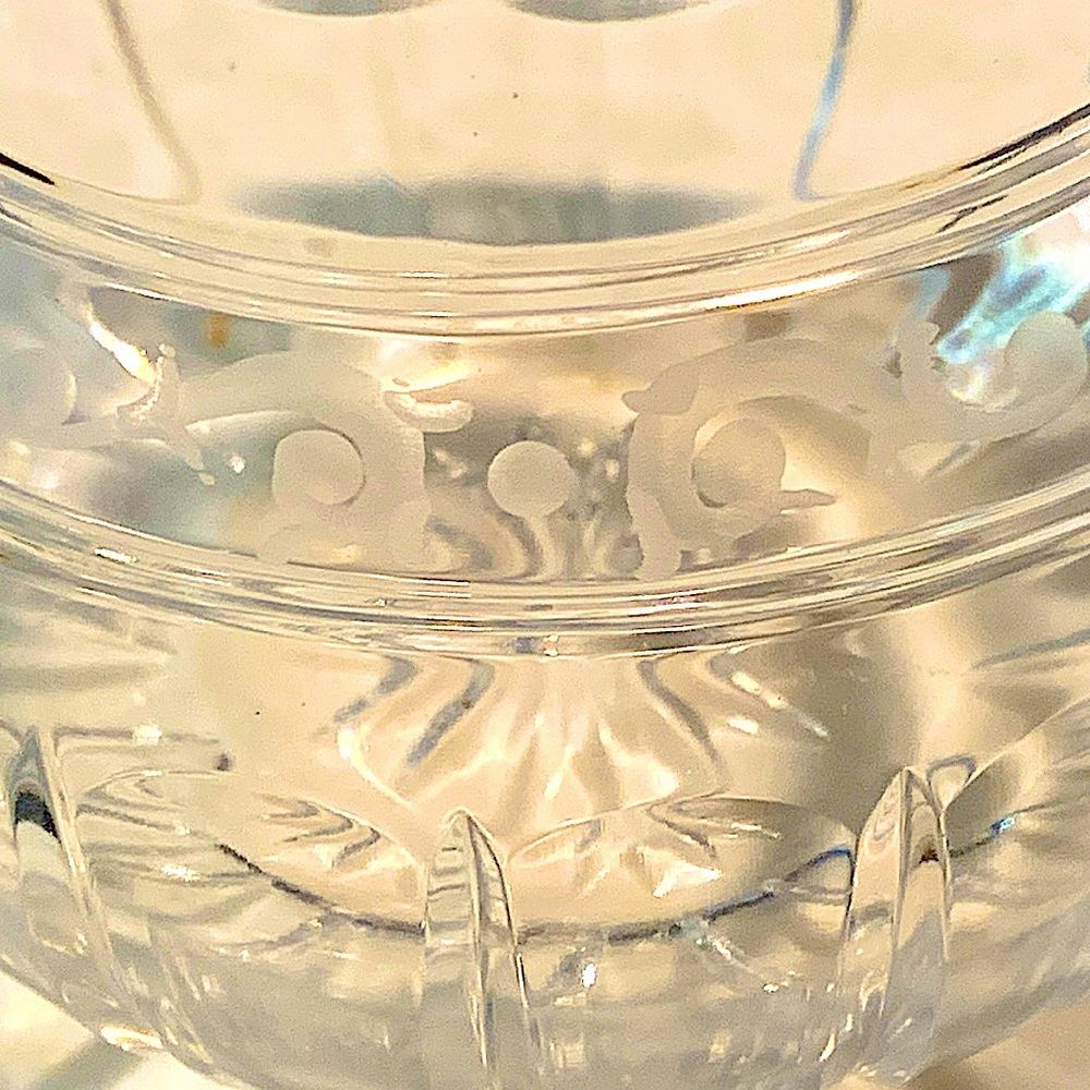 WEDGWOOD MONARCH ROSE BOWL CRYSTAL VINTAGE 7 INCH ROUND - Picture 11 of 12
